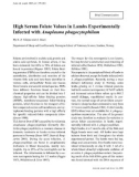 Báo cáo khoa học: High Serum Folate Values in Lambs Experimentally Infected with Anaplasma phagocytophilum