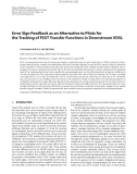 Báo cáo hóa học: Error Sign Feedback as an Alternative to Pilots for the Tracking of FEXT Transfer Functions in Downstream VDSL