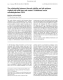 Báo cáo khoa học: The relationship between thermal stability and pH optimum studied with wild-type and mutant Trichoderma reesei cellobiohydrolase Cel7A