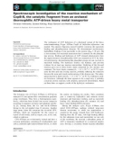 Báo cáo khoa học: Spectroscopic investigation of the reaction mechanism of CopB-B, the catalytic fragment from an archaeal thermophilic ATP-driven heavy metal transporter