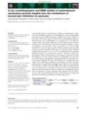 Báo cáo khoa học: X-ray crystallographic and NMR studies of pantothenate synthetase provide insights into the mechanism of homotropic inhibition by pantoate