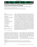 Báo cáo khoa học: Formation of highly toxic soluble amyloid beta oligomers by the molecular chaperone prefoldin