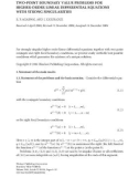 TWO-POINT BOUNDARY VALUE PROBLEMS FOR HIGHER-ORDER LINEAR DIFFERENTIAL EQUATIONS WITH STRONG