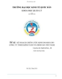 Đề tài: Kế hoạch chiến lược kinh doanh cho Công ty TNHH Kiểm toán và Định giá Việt Nam