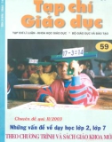 Tạp chí Giáo dục - Số 59 (Số chuyên đề Quý II năm 2003)