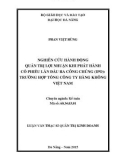 Tóm tắt Luận văn Thạc sĩ ngành Kế toán: Nghiên cứu hành động quản trị lợi nhuận khi phát hành cổ phiếu lần đầu ra công chúng (IPO): trường hợp Tổng công ty Hàng không Việt Nam