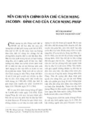 Nền chuyên chính dân chủ cách mạng Jacobin - Đỉnh cao của cách mạng Pháp