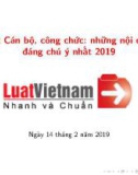 Luật Cán bộ, công chức: những nội dung đáng chú ý nhất 2019