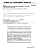 báo cáo hóa học: Rapid serological detection of autoantibodies associated with Sjögren's syndrome