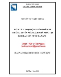 Luận văn Thạc sĩ Tài chính ngân hàng: Phân tích hoạt động kiểm soát chi thường xuyên ngân sách nhà nước tại Kho bạc Nhà nước Đà Nẵng