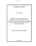 Luận án Tiến sĩ Lâm nghiệp: Nghiên cứu một số cơ sở khoa học làm căn cứ đề xuất biện pháp kỹ thuật nuôi dưỡng rừng keo lá tràm (Acacia auriculiformis A.cunn ex Benth) làm nguyên liệu ván dăm ở tỉnh Thái Nguyên