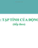 Bài giảng Sinh học lớp 11 bài 32: Tập tính của động vật (Tiếp theo)