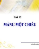 Bài giảng Tin học 11 - Bài 12: Mảng một chiều