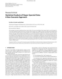 Báo cáo hóa học: Research Article Statistical Analysis of Hyper-Spectral Data: A Non-Gaussian Approach