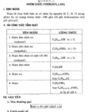 Chuyên đề ôn thi Đại học môn Hóa - Rượu