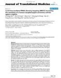 báo cáo hóa học: Lentivirus-mediated RNAi silencing targeting ABCC2 increasing the sensitivity of a human nasopharyngeal carcinoma cell line against cisplatin