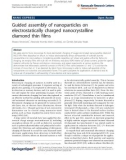 Báo cáo hóa học: Guided assembly of nanoparticles on electrostatically charged nanocrystalline diamond thin films