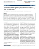 Báo cáo hóa học: Electronic and magnetic properties of SnO2/CrO2 thin superlattices