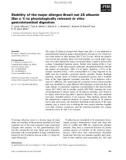 Báo cáo khoa học: Stability of the major allergen Brazil nut 2S albumin (Ber e 1) to physiologically relevant in vitro gastrointestinal digestion