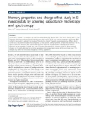 Báo cáo hóa học: Memory properties and charge effect study in Si nanocrystals by scanning capacitance microscopy and spectroscopy