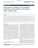 Báo cáo hóa học: Rapid thermal annealing and crystallization mechanisms study of silicon nanocrystal in silicon carbide matrix