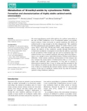 Báo cáo khoa học: Metabolism of N-methyl-amide by cytochrome P450s Formation and characterization of highly stable carbinol-amide intermediate