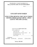 Sáng kiến kinh nghiệm: Tăng cường đồ dùng trực quan trong chương trình Lịch sử lớp 10 - (phần Lịch sử thế giới Cận đại)