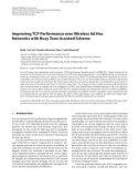 Báo cáo hóa học: Improving TCP Performance over Wireless Ad Hoc Networks with Busy Tone Assisted Scheme