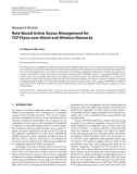 Báo cáo hóa học: Research Article Rate-Based Active Queue Management for TCP Flows over Wired and Wireless 