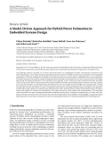 Báo cáo hóa học: Review Article A Model-Driven Approach for Hybrid Power Estimation in Embedded Systems Design