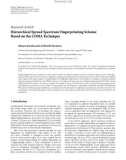 Báo cáo hóa học: Research Article Hierarchical Spread Spectrum Fingerprinting Scheme Based on the CDMA Technique Minoru Kuribayashi (EURASIP Member)