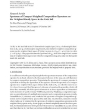 Báo cáo hóa học: Research Article Spectrum of Compact Weighted Composition Operators on the Weighted Hardy Space in the Unit Ball