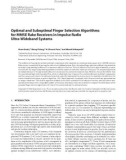 Báo cáo hóa học: Optimal and Suboptimal Finger Selection Algorithms for MMSE Rake Receivers in Impulse Radio Ultra-Wideband Systems