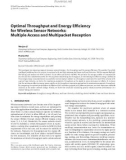 Báo cáo hóa học: Optimal Throughput and Energy Efﬁciency for Wireless Sensor Networks: Multiple Access and Multipacket 