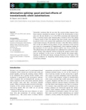 Báo cáo khoa học: Alternative splicing: good and bad effects of translationally silent substitutions