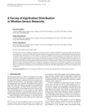 Báo cáo hóa học: A Survey of Application Distribution in Wireless Sensor Networks