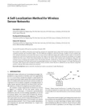 Báo cáo hóa học: A Self-Localization Method for Wireless Sensor Networks