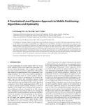 Báo cáo hóa học: A Constrained Least Squares Approach to Mobile Positioning: Algorithms and Optimality