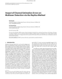 Báo cáo hóa học: Impact of Channel Estimation Errors on Multiuser Detection via the Replica Method