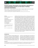 Báo cáo khoa học: Protein–protein interactions and selection: generation of molecule-binding proteins on the basis of tertiary structural information