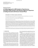 Báo cáo hóa học: Research Article A Uniﬁed Approach to BER Analysis of Synchronous Downlink CDMA Systems with Random 