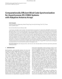 Báo cáo hóa học: Computationally Efﬁcient Blind Code Synchronization for Asynchronous DS-CDMA Systems with Adaptive 