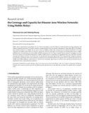 Báo cáo hóa học: Research Article On Coverage and Capacity for Disaster Area Wireless Networks Using Mobile Relays