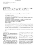 Báo cáo hóa học: Research Article Development of Long-Range and High-Speed Wireless LAN for the Transmission of Telemedicine from Disaster Areas