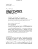 Báo cáo hóa học: Research Article On the Derivatives of Bernstein Polynomials: An Application for the Solution of High Even-Order Differential Equations