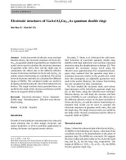 Báo cáo hóa học: Electronic structures of GaAs/AlxGa1-xAs quantum double rings