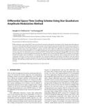 Báo cáo hóa học: Differential Space-Time Coding Scheme Using Star Quadrature Amplitude Modulation Method