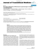 báo cáo hóa học: Emerging applications of fluorescence spectroscopy in medical microbiology field