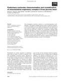 Báo cáo khoa học: Preliminary molecular characterization and crystallization of mitochondrial respiratory complex II from porcine heart