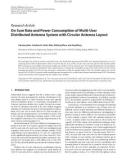 Báo cáo hóa học: Research Article On Sum Rate and Power Consumption of Multi-User Distributed Antenna System with Circular 